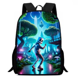 Large Capacity 15" Fortnite Cartoon Backpack, Unisex Boys & Girls Age 6-14 Printed Spacious Student School Bag