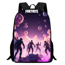 Large Capacity 15" Fortnite Cartoon Backpack, Unisex Boys & Girls Age 6-14 Printed Spacious Student School Bag