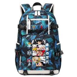 Anime Luffy Print Casual School Backpack Large Capacity Student Bookbag for Boys and Girls Travel Sport
