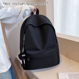 Backpack, Backpack, Large Capacity Korean Version, Instagram Style, Simple and Versatile, Solid Color, Trendy Backpack