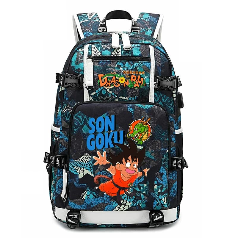 Dragon Ball Z Printed Student Backpack Large Capacity Casual Daypack for Kids Teenagers School Travel