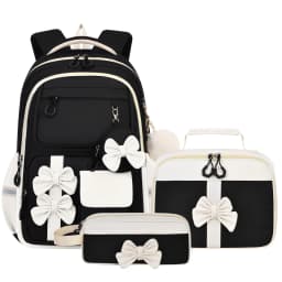 3pcs/set fashion backpack for school Girls Cute School Backpack with Lunch Bag Pencil Case Primary Middle School Student Bookbag