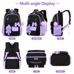 3pcs/set fashion backpack for school Girls Cute School Backpack with Lunch Bag Pencil Case Primary Middle School Student Bookbag