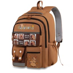 Kawaii Capybara School Backpack 3pcs Girls School Bags Set Casual Daypacks Kids Book bag Children Schoolbag Travel Backpack