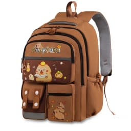 Kawaii Capybara School Backpack 3pcs Girls School Bags Set Casual Daypacks Kids Book bag Children Schoolbag Travel Backpack
