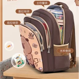 Capybara Children School Bags For Boys Girls Kids Backpack Primary Orthopedic School Backpack Waterproof Schoolbag Book Bag
