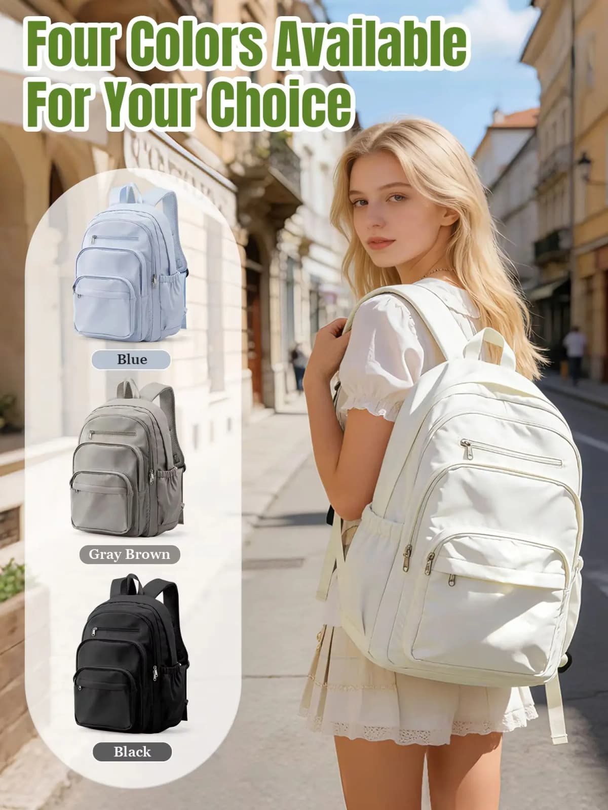 Schoolbag Female Student Junior High School Waterproot Backpack Large Capacity High School Bag Ins Style Middle School Backpack
