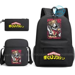 3PCS My Hero Academia Backpack Anime Mochila School Bag with Shoulder Bag Pencil Case for Boys Girls Gift Daily Travel Rucksack