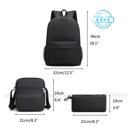 3PCS My Hero Academia Backpack Anime Mochila School Bag with Shoulder Bag Pencil Case for Boys Girls Gift Daily Travel Rucksack