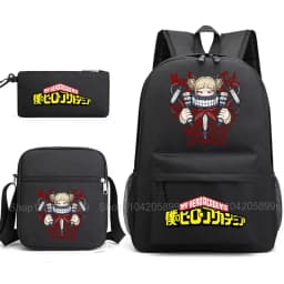 3PCS My Hero Academia Backpack Anime Mochila School Bag with Shoulder Bag Pencil Case for Boys Girls Gift Daily Travel Rucksack