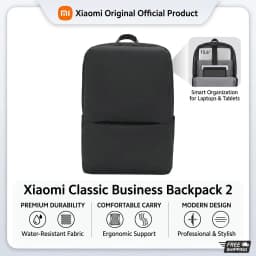 Xiaomi Classic Business Backpack 2 Fashion Laptop Bag for Men and Women Travel Large Capacity Backpack