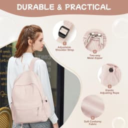 School Backpack for Teens Girls Boys Laptop Bag Fits 15.6 Inch College Travel Durable Leisure Fashion Student Backpack for Women