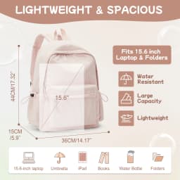 School Backpack for Teens Girls Boys Laptop Bag Fits 15.6 Inch College Travel Durable Leisure Fashion Student Backpack for Women