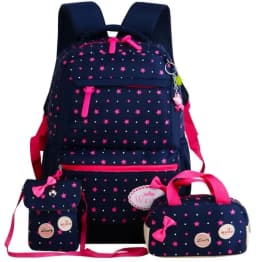 Orthopedic Primary Backpacks For Girls School Bags 3 Pcs/Set Schoolbag Dot Printing Schoolbag teenagers bookbag Rucksack Moch