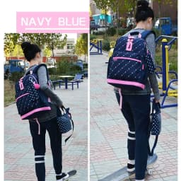 Orthopedic Primary Backpacks For Girls School Bags 3 Pcs/Set Schoolbag Dot Printing Schoolbag teenagers bookbag Rucksack Moch