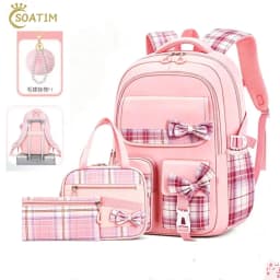 Fashion Girls School Backpack School Bags 3Pcs Teenage Laptop Backpack Casual Travel Backpack Book Bag Children Schoolbag