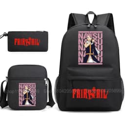 Fairy Tail Backpack Anime Mochia Student Boys Girls School Bag Shoulder Bag Pencil Case Daily Travel Rucksack