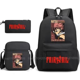 Fairy Tail Backpack Anime Mochia Student Boys Girls School Bag Shoulder Bag Pencil Case Daily Travel Rucksack