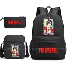 Fairy Tail Backpack Anime Mochia Student Boys Girls School Bag Shoulder Bag Pencil Case Daily Travel Rucksack