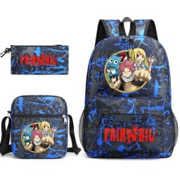 Fairy Tail Backpack Anime Mochia Student Boys Girls School Bag Shoulder Bag Pencil Case Daily Travel Rucksack