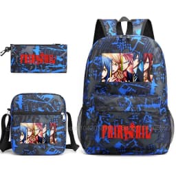 Fairy Tail Backpack Anime Mochia Student Boys Girls School Bag Shoulder Bag Pencil Case Daily Travel Rucksack