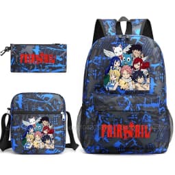 Fairy Tail Backpack Anime Mochia Student Boys Girls School Bag Shoulder Bag Pencil Case Daily Travel Rucksack