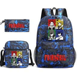 Fairy Tail Backpack Anime Mochia Student Boys Girls School Bag Shoulder Bag Pencil Case Daily Travel Rucksack