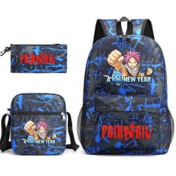 Fairy Tail Backpack Anime Mochia Student Boys Girls School Bag Shoulder Bag Pencil Case Daily Travel Rucksack