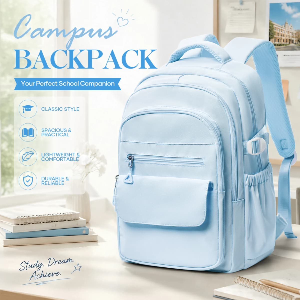 Backpack for Elementary Girls, School Backpacks for Teens Women's Backpack High School Bag Cute Style Middle School Backpacks