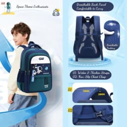 Boy Backpack Schoolbag for Boys Girls, School Bags, Waterproof Kids Bookbag Backpacks with Lunch Box Pencil Case Set