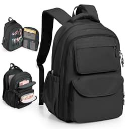 Girls School Bags Kid Backpack with Fridge Door Elementary School Backpack, Pink Lightweight School Backpack for Girls Ages 8-16