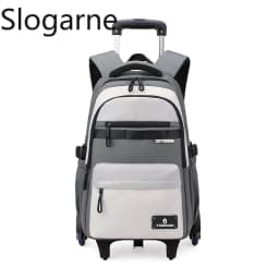 Children New Trolley Backpacks Boyes School Bag Kids Back Pack Nylon Students Rolling Mochila Korea Schoolbag Trolley Bookbags