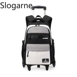 Children New Trolley Backpacks Boyes School Bag Kids Back Pack Nylon Students Rolling Mochila Korea Schoolbag Trolley Bookbags
