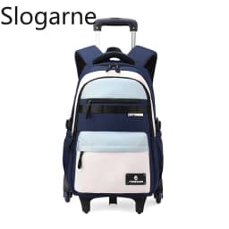 Children New Trolley Backpacks Boyes School Bag Kids Back Pack Nylon Students Rolling Mochila Korea Schoolbag Trolley Bookbags