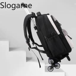 Children New Trolley Backpacks Boyes School Bag Kids Back Pack Nylon Students Rolling Mochila Korea Schoolbag Trolley Bookbags