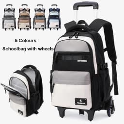 Children New Trolley Backpacks Boyes School Bag Kids Back Pack Nylon Students Rolling Mochila Korea Schoolbag Trolley Bookbags