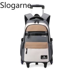 Children New Trolley Backpacks Boyes School Bag Kids Back Pack Nylon Students Rolling Mochila Korea Schoolbag Trolley Bookbags