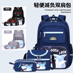 3 Pcs Kids School Backpcak Children School Bags Set Boys Girls Primary Backpack with Lunch Bag Schoolbag Book Bag Kids Mochilas