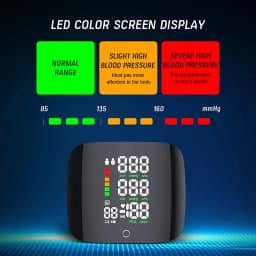Medical Automatic Sphygmomanometer Digital Wrist BP Blood Pressure Monitor PR Pulse Meter Tonometer