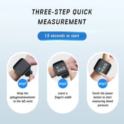 Medical Automatic Sphygmomanometer Digital Wrist BP Blood Pressure Monitor PR Pulse Meter Tonometer
