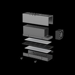 UPSIREN UP-M.2 2280 Black SSD Heatsink/With Active Cooling Fan/Aluminum Alloy Material/Suitable for 2280 SSD Installation