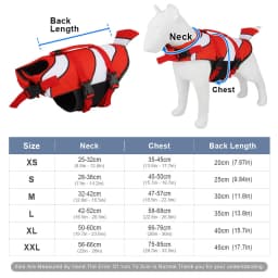 Dog Life Vest Summer Pet Jacket Dog Safety Clothes Swimwear Swimming Suit Clown Fish Pattern
