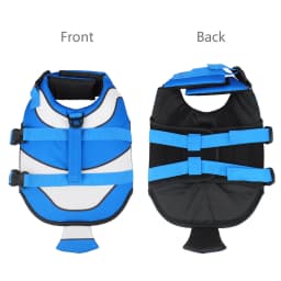 Dog Life Vest Summer Pet Jacket Dog Safety Clothes Swimwear Swimming Suit Clown Fish Pattern
