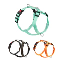 Adjustable Solid Nylon Dog Harness with 2 D-Rings Lightweight Comfortable No-Pull H-typed Dog Chest Harness Outdoor Pet Supplies