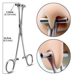 1pc 316L Stainless Steel Piercing Forceps Clamps Pliers for Nose Ear Belly Navel Lip Professional Body Piercing Supplies Tool