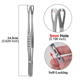 1pc 316L Stainless Steel Piercing Forceps Clamps Pliers for Nose Ear Belly Navel Lip Professional Body Piercing Supplies Tool