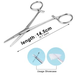1pc 316L Stainless Steel Piercing Forceps Clamps Pliers for Nose Ear Belly Navel Lip Professional Body Piercing Supplies Tool