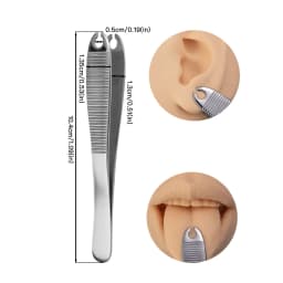1pc 316L Stainless Steel Piercing Forceps Clamps Pliers for Nose Ear Belly Navel Lip Professional Body Piercing Supplies Tool