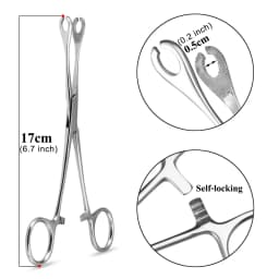 1pc 316L Stainless Steel Piercing Forceps Clamps Pliers for Nose Ear Belly Navel Lip Professional Body Piercing Supplies Tool
