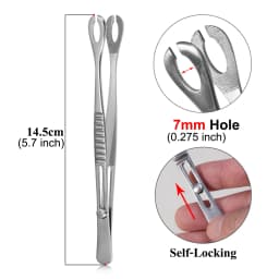 1pc 316L Stainless Steel Piercing Forceps Clamps Pliers for Nose Ear Belly Navel Lip Professional Body Piercing Supplies Tool